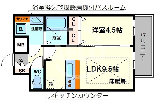 プレサンス京町堀ノースの間取り|プレサンス京町堀ノース　間取り