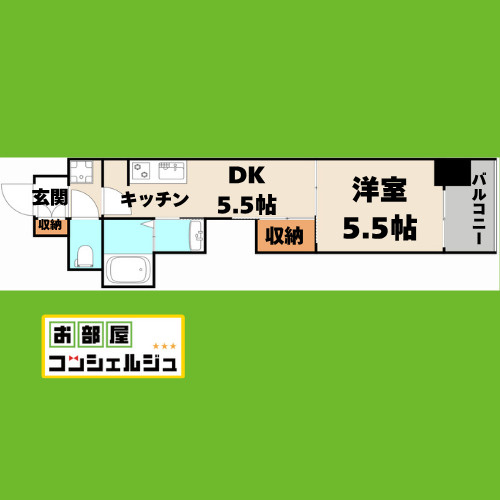 エステムコート名古屋平安通クチュールの間取り