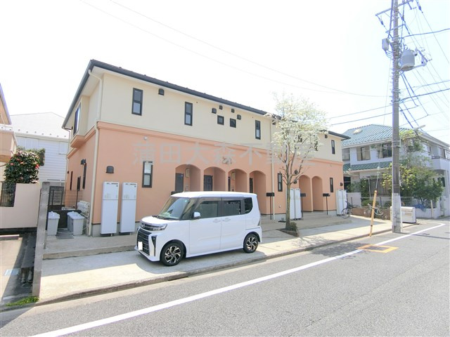 ソレイユ久が原の外観|2003年9月築　木造地上2階建て2DK～2LDK総戸数6戸の人気賃貸アパート　東京都大田区東嶺町　
東急池上線久が原駅近最寄り徒歩5分、御嶽山駅徒歩6分、東急多摩川線鵜の木駅徒歩14分薬