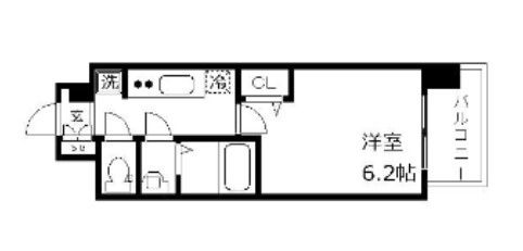 【間取り】 | プレサンス難波デヴァンテ