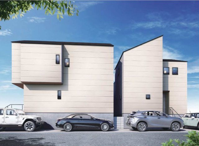 【横浜市磯子区岡村3丁目15-2全2棟新築戸建て】★仲介手数料無料★（岡村小学校・岡村中学校）の外観パース