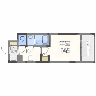 エスリード天六ラグジェの間取り|エスリード天六ラグジェ　開放感のある間取り
