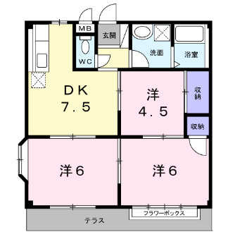 【間取り】 | サンクレール・ヒラタA