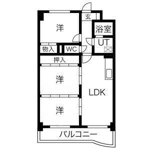 レジデンス東刈谷Ⅲ　　刈谷市の賃貸ならクラスホーム刈谷店の間取り