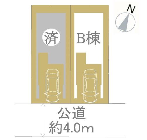 【横浜市神奈川区松見町1丁目19-2全2棟新築戸建て】★仲介手数料無料★（西寺尾小学校・鈴台中学校）の区画図