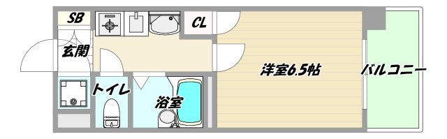 大阪市淀川区宮原２丁目の賃貸マンションの間取り