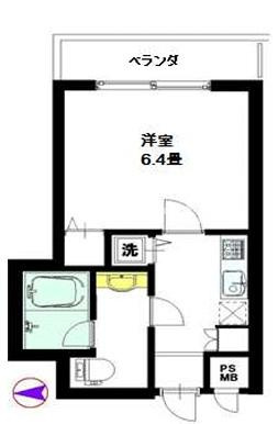 板橋区幸町の賃貸マンションの間取り