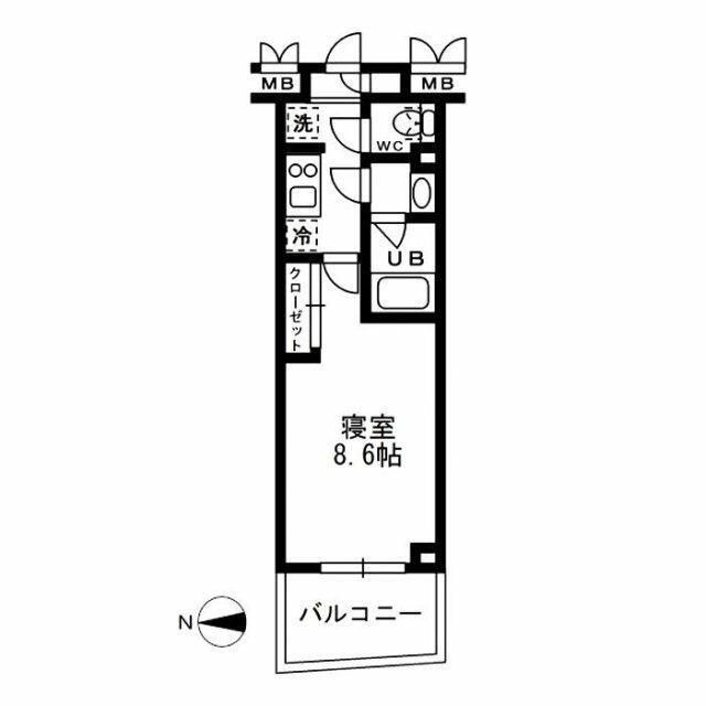 新品家具付きマンション亀戸８（ＫａＧｏｏｄ東京）の間取り