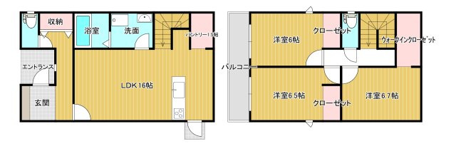 原ノ内２号地建売住宅の間取り