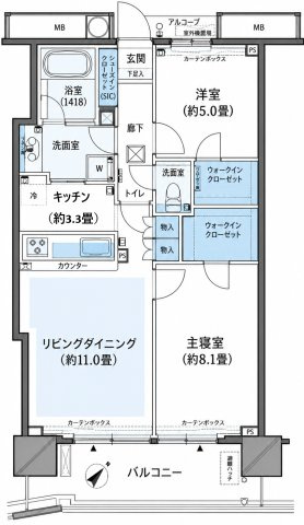 キャピタルマークタワーの間取り