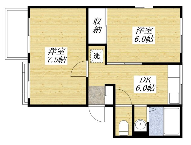 シティハイム大路の間取り