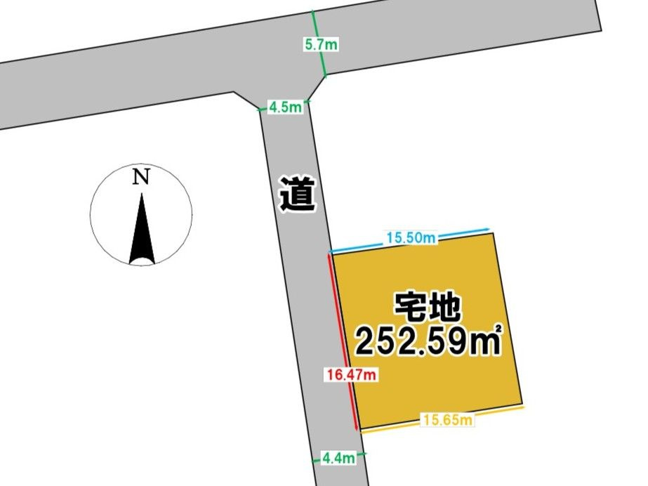 糟屋郡須恵町大字須恵 土地（古家付）の土地図|※図面と現況が異なる場合には、現況を優先いたします