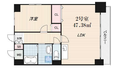 リエス桜川の間取り