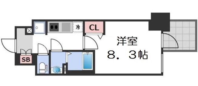 【間取り】 | プレサンス谷町九丁目駅前