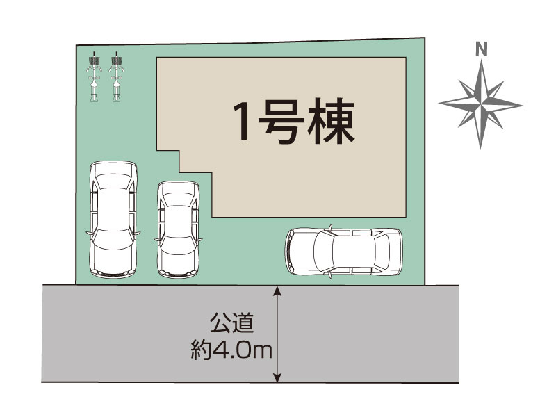 ブルーミングガーデン宇都宮泉が丘7丁目２期1号棟の区画図