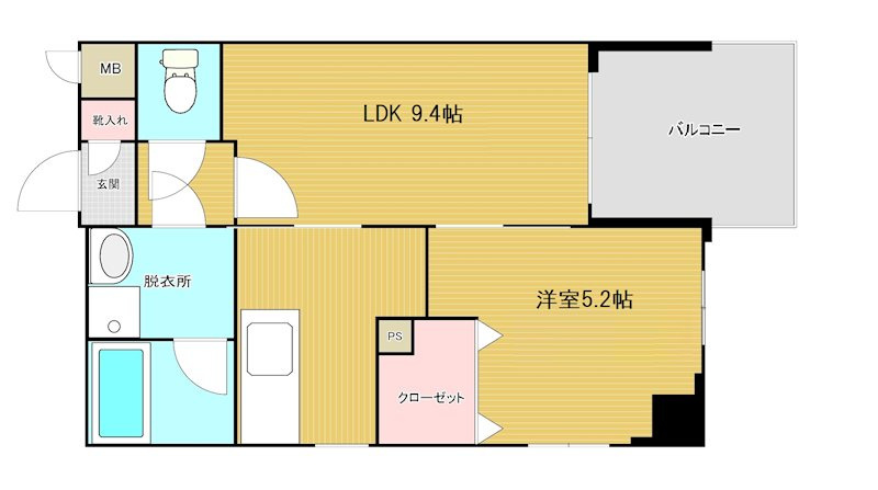 ニューガイアリルーム港№72 の間取り