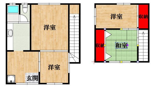 生玉町貸家の間取り