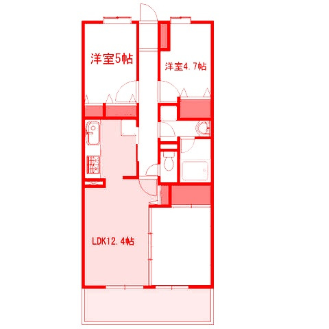 藤沢市藤沢３丁目の賃貸マンションの間取り