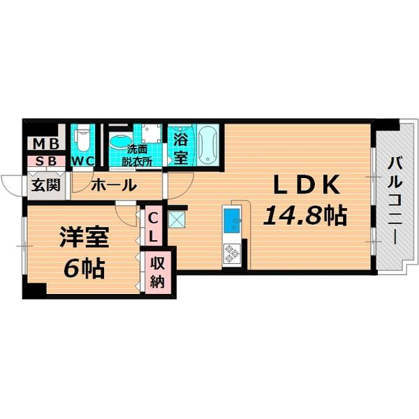 メゾンドファミーユ鶴見緑地公園Ⅰの間取り