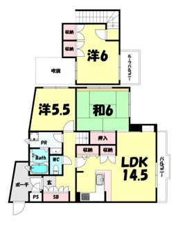 【間取り】 | ハイム北野壱号館
