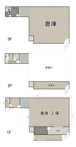八尾市楠根町5丁目倉庫工場の間取り