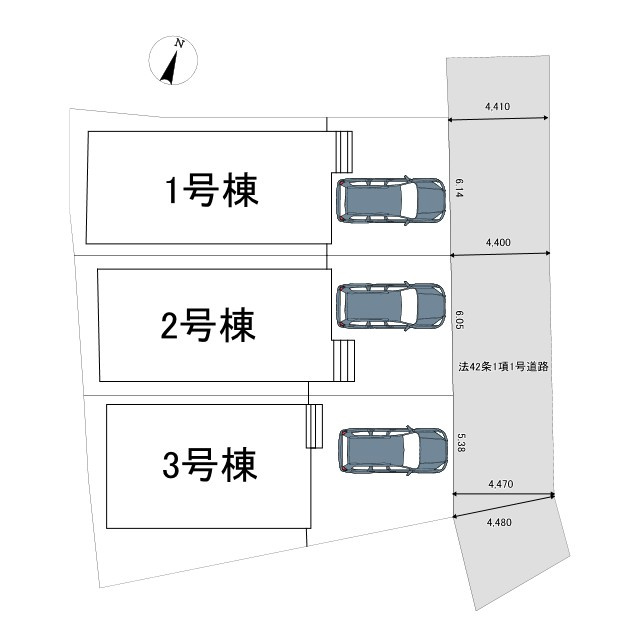 枚方市星丘1丁目　新築戸建て　の区画図|区画図