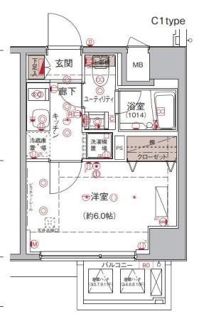 【間取り】 | ハーモニーレジデンス大森ＷＥＳＴ | 間取り図