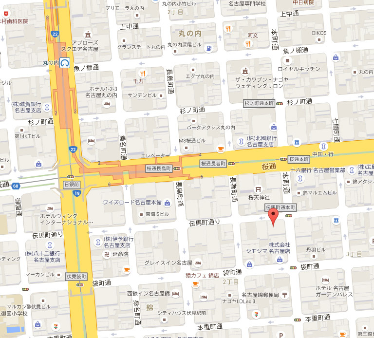 パシフィックスクエア名古屋錦ビルの地図
