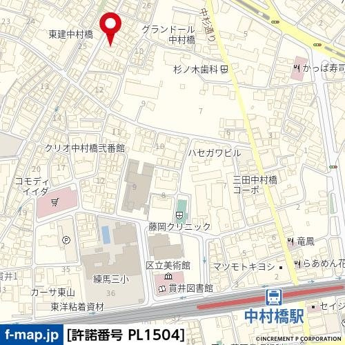 ルーブル中村橋弐番館の地図