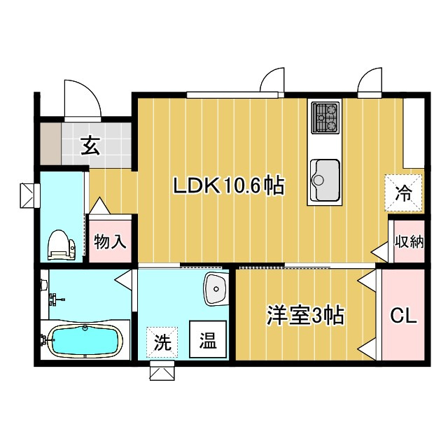 旭町2-16貸家の間取り