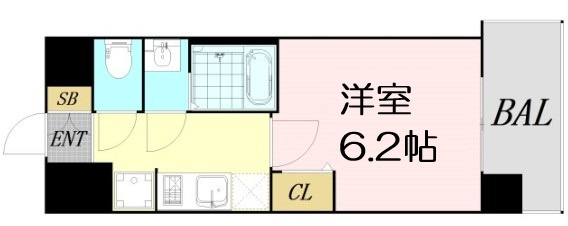 【間取り】 | プレサンス難波デヴァンテ