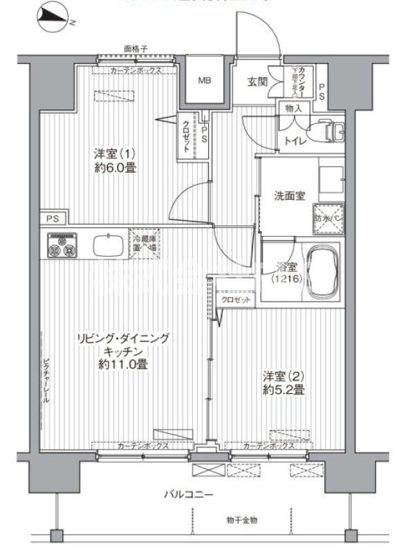 北区神谷１丁目の賃貸マンションの間取り