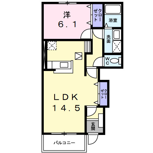 フレスクーラＥの間取り