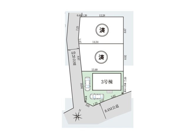 富士見市上沢11期の区画図