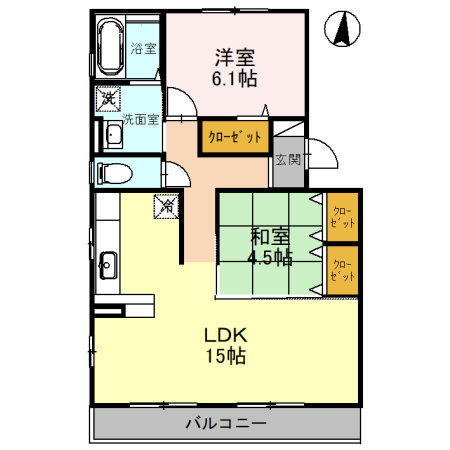 【間取り】 | クロスロードⅡB棟