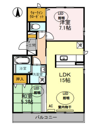 【間取り】 | クロスロードⅡA棟