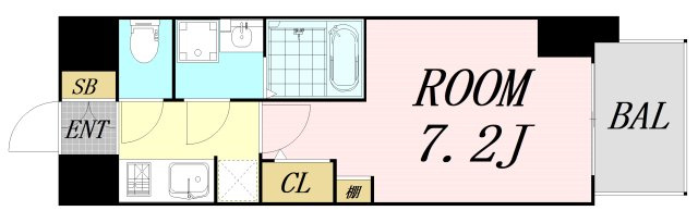 S-RESIDENCE堺筋本町Deux　仲介手数料無料の間取り