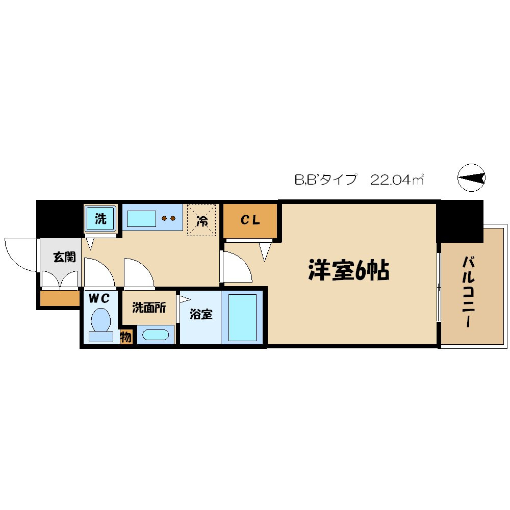 プレサンス梅田東ディアロの間取り|プレサンス梅田東ディアロ　開放感ある間取り