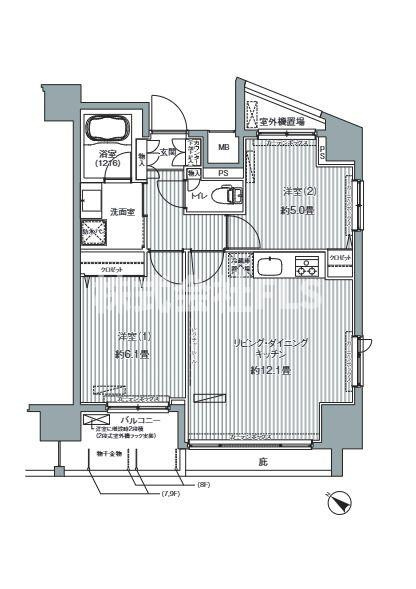 北区王子５丁目の賃貸マンションの間取り