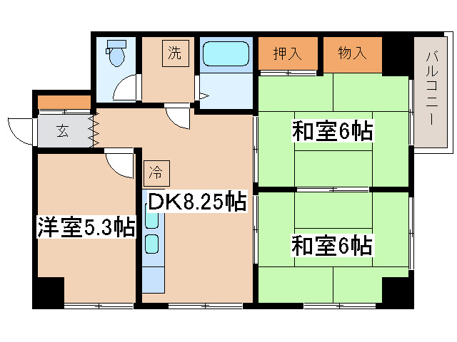 日商岩井幣舞マンションの間取り