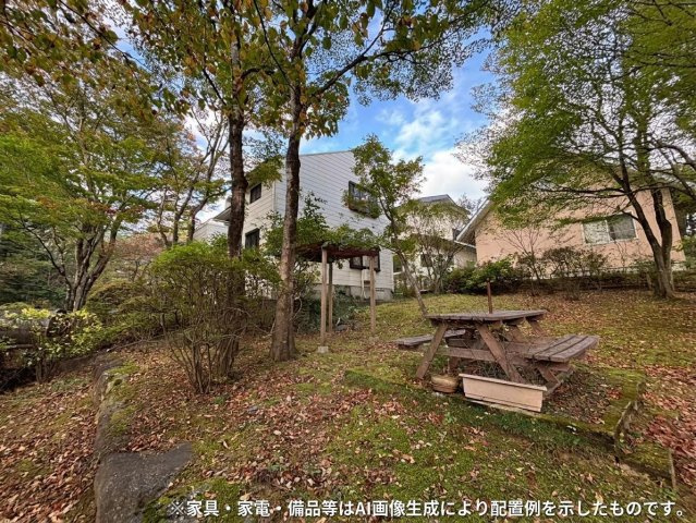 那須町大字高久乙 那須高雄台管理別荘地 中古物件の庭