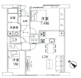 【間取り】 | 美浜東エステート第7号棟