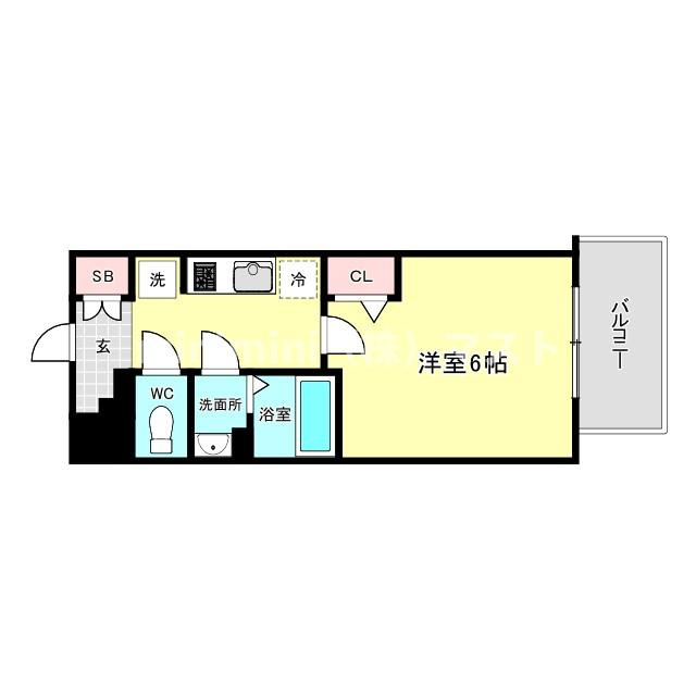 プレサンス難波デヴァンテの間取り