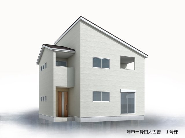 津市一身田大古曽 新築戸建【全2棟】の外観パース