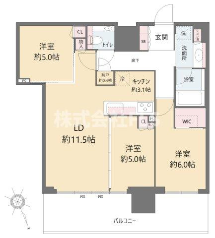豊島区南池袋２丁目の賃貸マンションの間取り