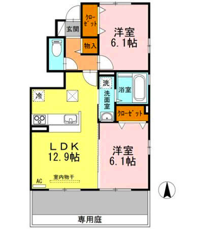 パレスフロントMKの間取り