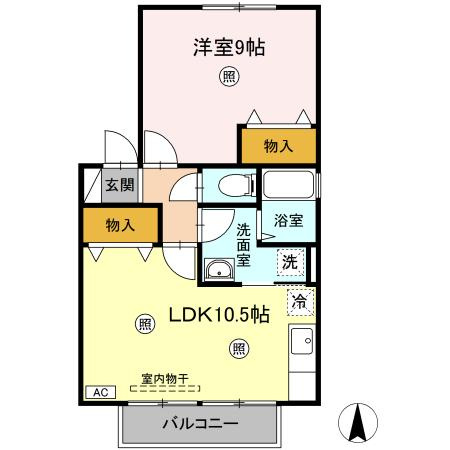 ハイカムール村田の間取り