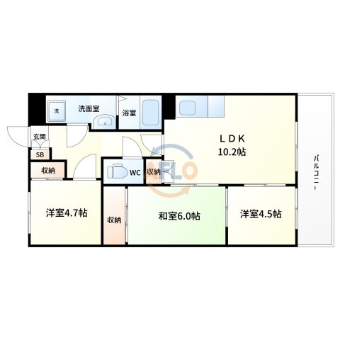 新大阪ファミール東館の間取り|間取り
