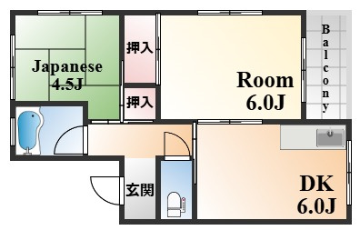 神戸市灘区原田通３丁目の賃貸マンションの間取り