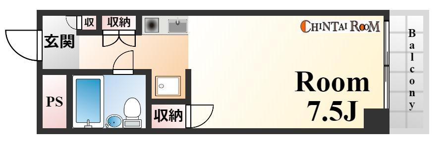 神戸市灘区岩屋中町２丁目の賃貸マンションの間取り